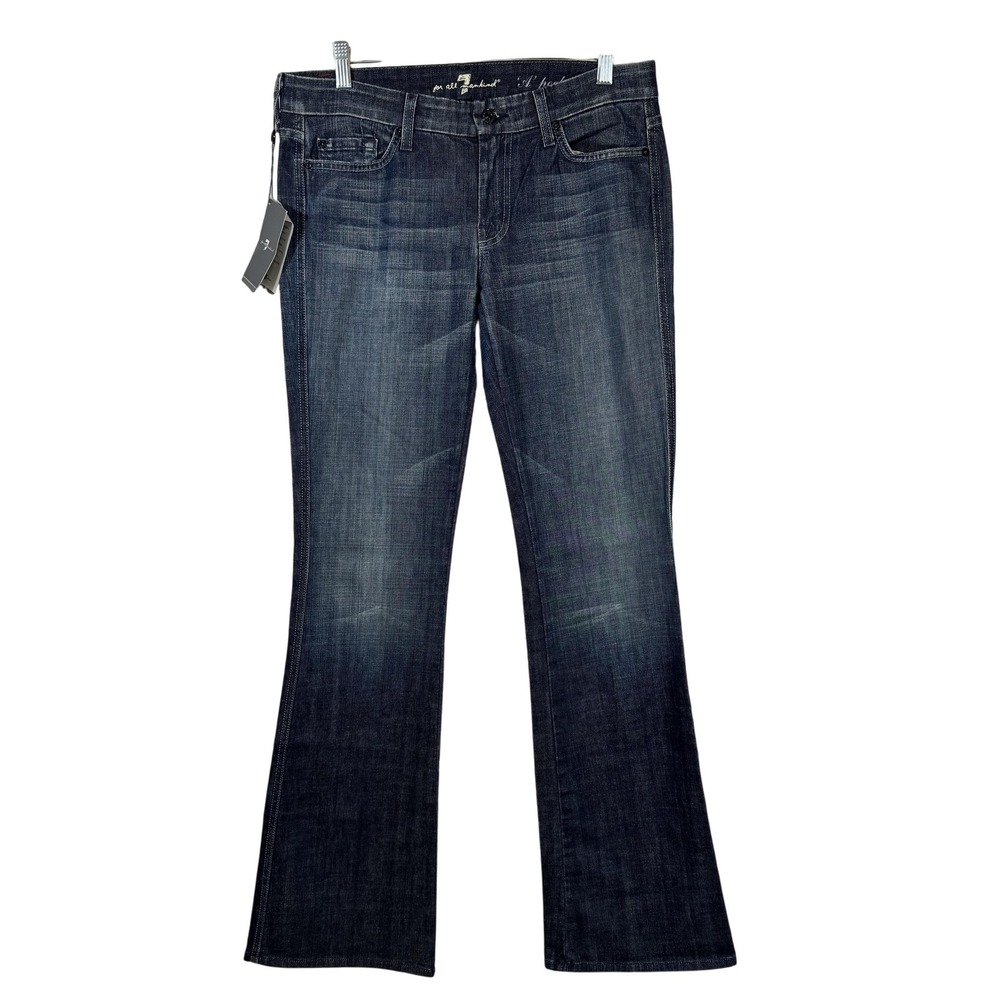 7 For All Mankind NWT Womens 30 Dark Wash Bootcut A Pocket Stretch‎ Denim USA